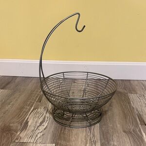Elegant brushed Nickel Wire Fruit Basket